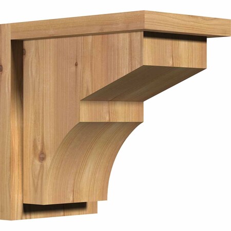 Ekena Millwork Monterey Smooth Corbel w/Backplate, Western Red Cedar, 7 1/2"W x 12"D x 12"H COR08X12X12MON01SWR